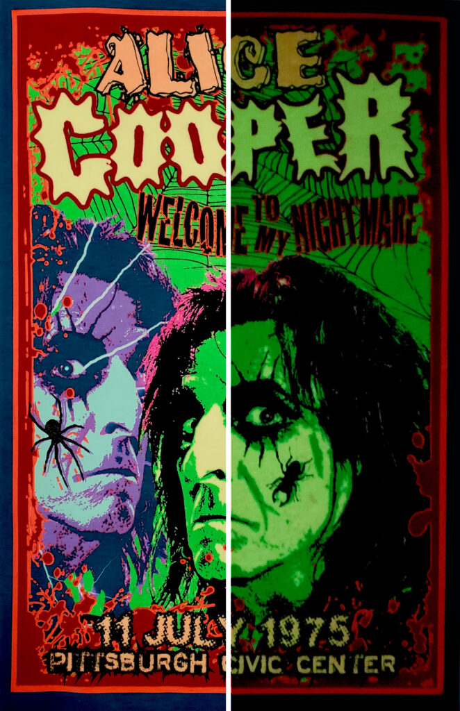 Alice Cooper by David Edward Byrd, printed with Glow-in-the-Dark