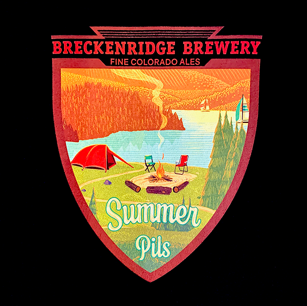 Breckenridge Brewery digitally printed using HDB Digital underbase