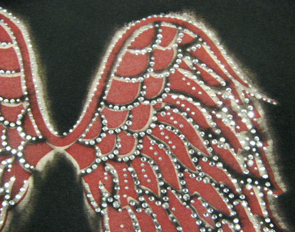 Discharge with Rhinestones